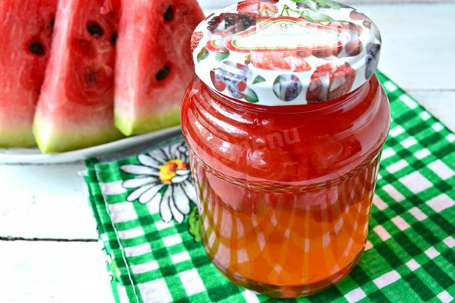 Watermelons sweet in jars for winter