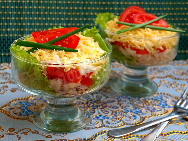 Canned salad pollock