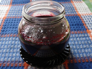 Blueberry jam with with a prefix