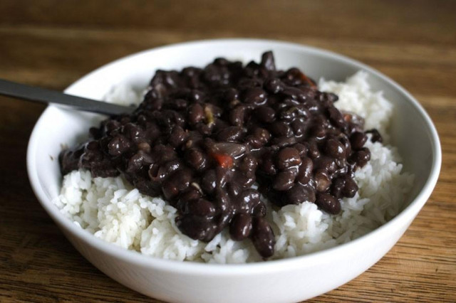 Black beans with rice