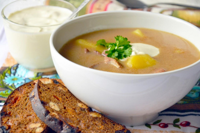 Hungarian classic goulash soup