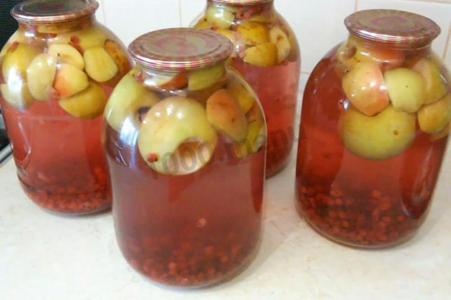 Compote of apples and red currants