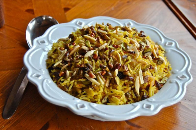 Basmati rice with saffron