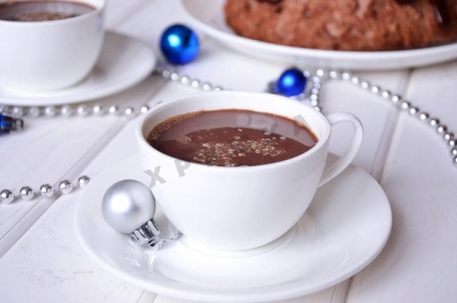 Hot chocolate with halva
