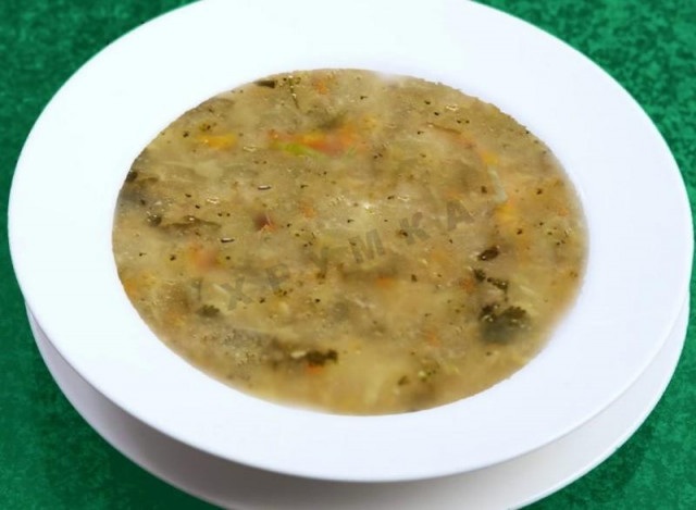 Grey cabbage soup for winter