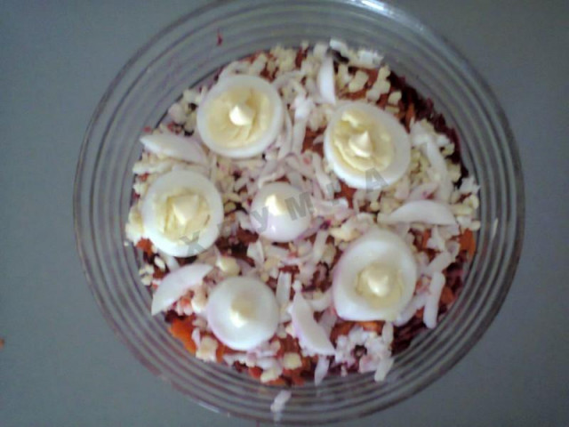 Beetroot salad with mayonnaise