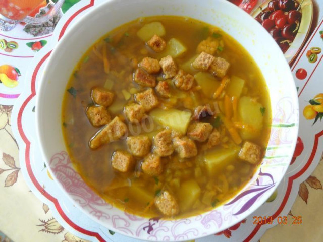Lean lentil soup without meat