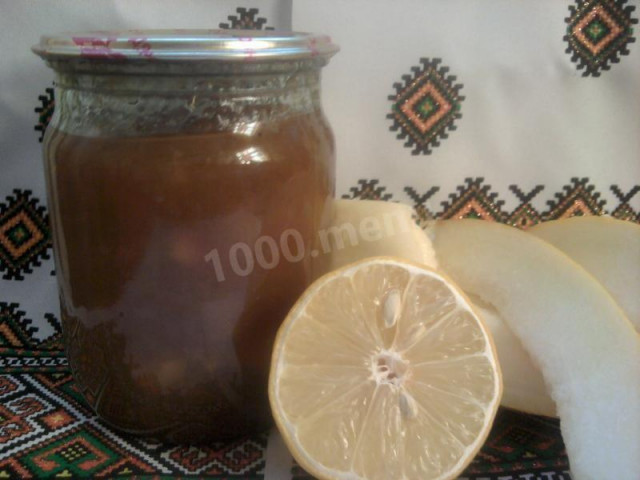 Melon jam with lemon for winter