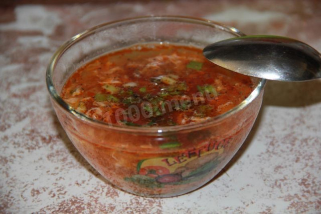 Soup with canned sardine