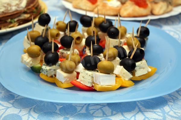 Assorted skewer appetizers