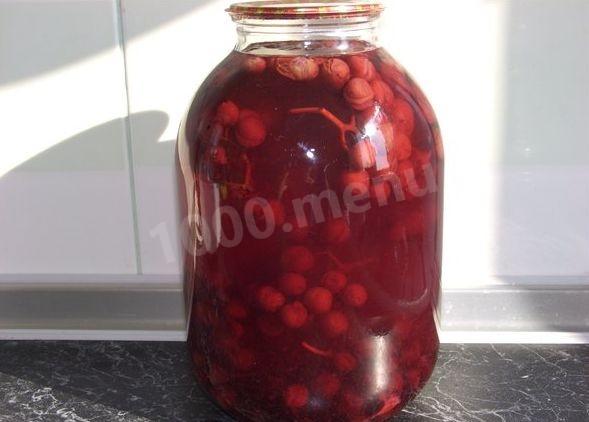 Grape compote for winter in a 3 liter jar