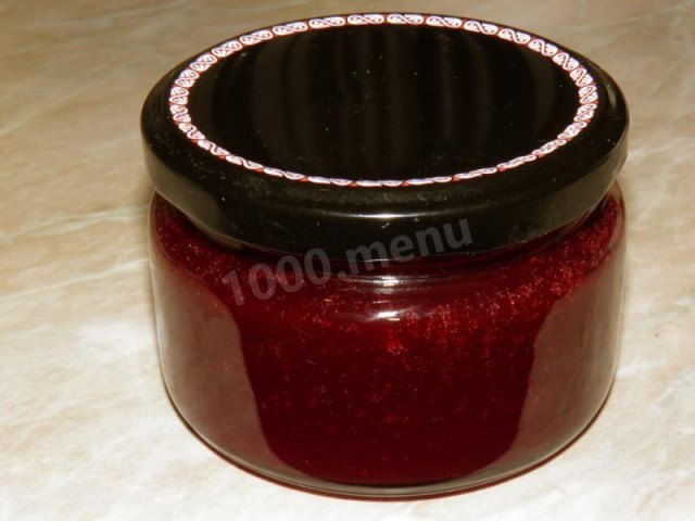 Cranberries mashed with sugar