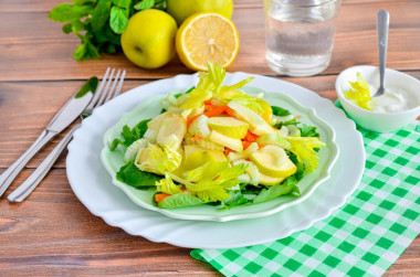 Salad with celery and apple