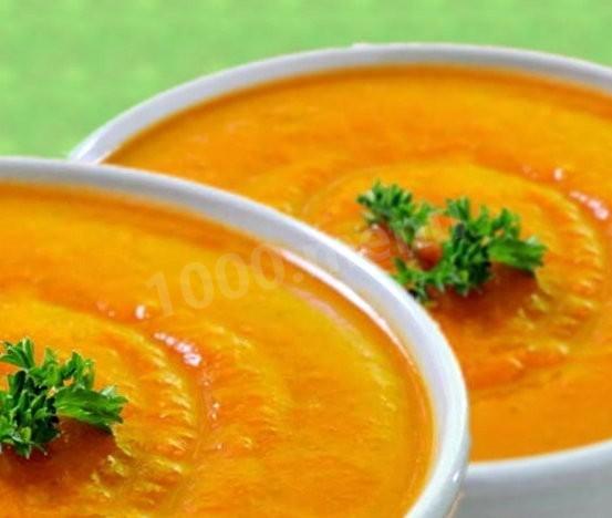 Potato and carrot puree soup