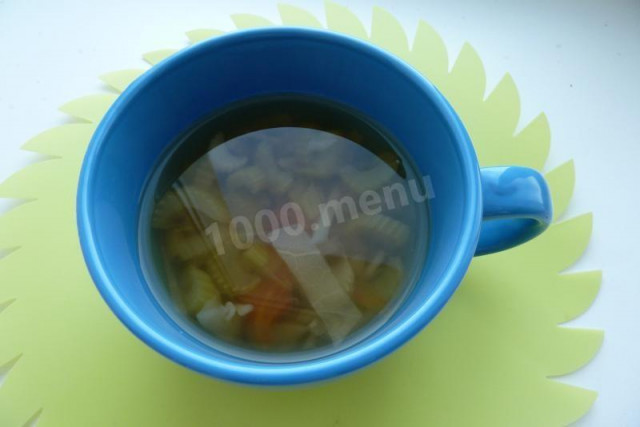 Light diet soup with vegetables