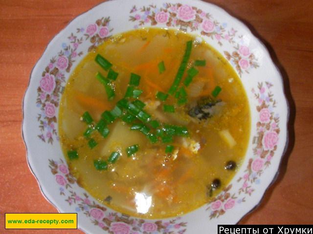 Soup canned saury fish