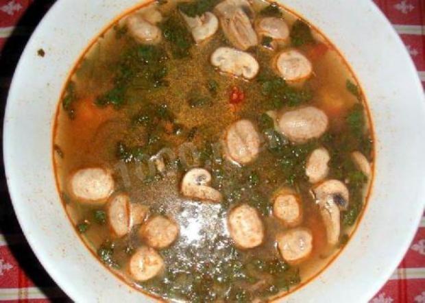 Seafood and mushroom soup
