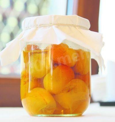 Apricot compote for winter with honey and cinnamon