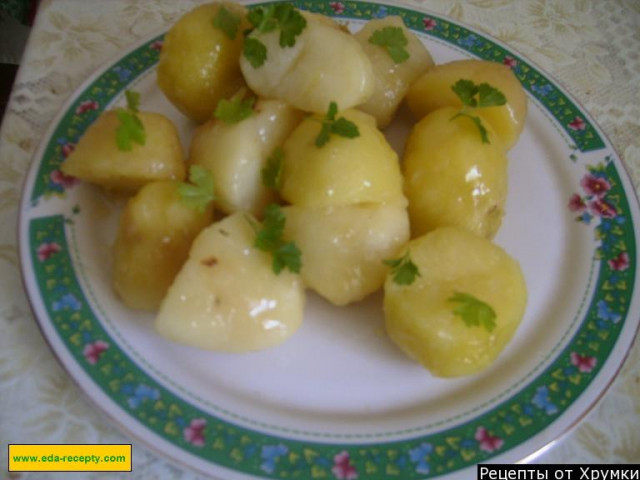 Danish fried potatoes with sugar
