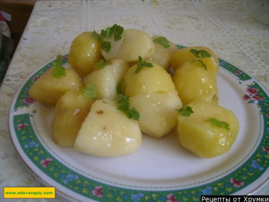 Danish fried potatoes with sugar