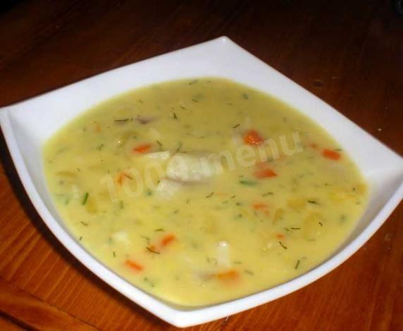 Milk and fish soup