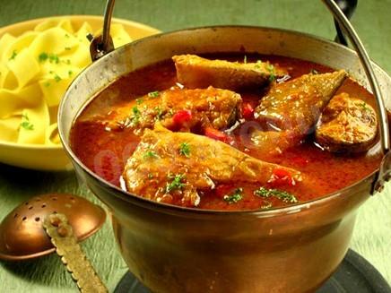 Hungarian halasle fish soup