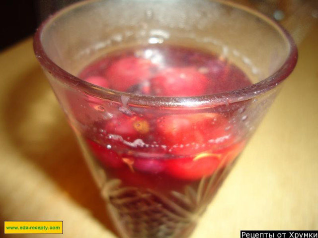 Compote of frozen berries and fruits