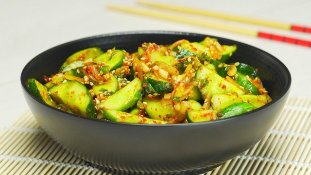 Spicy cucumbers in Korean