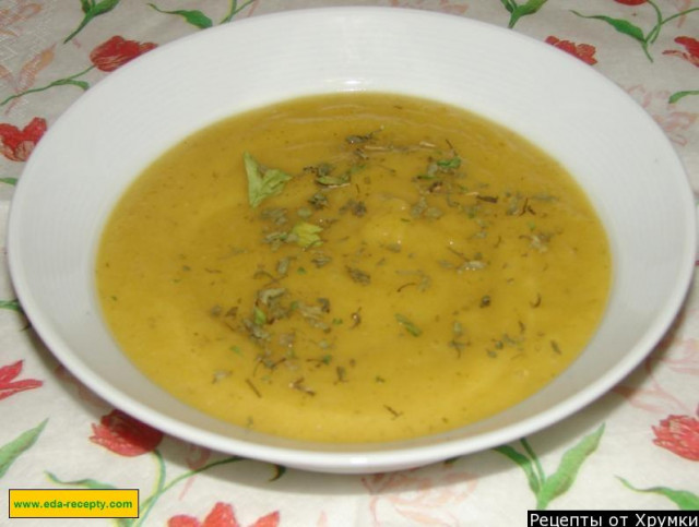 Mashed zucchini soup