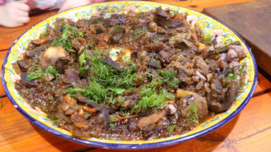 The sorcerer's dinner in the witch's cauldron