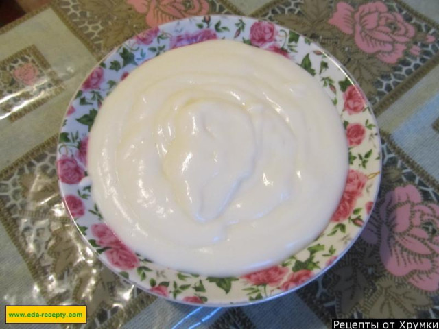 Jelly made of milk and starch with vanilla