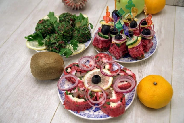 Three unique snacks with herring for the holiday