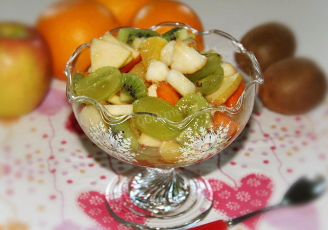 Fruit salad apples pears kiwi
