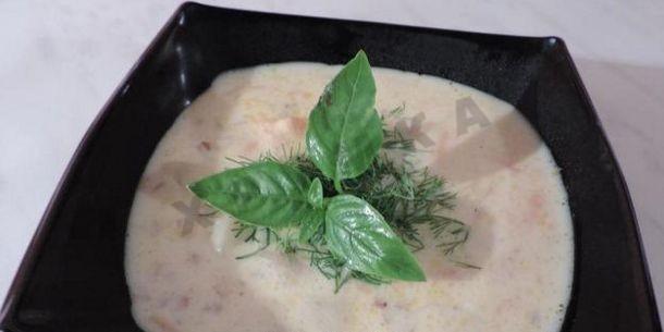 Cheese soup with winter buckwheat