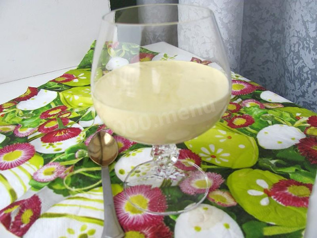 Eggnog made from eggs and sugar