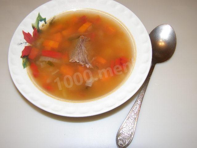 Beef Shurpa soup with potatoes