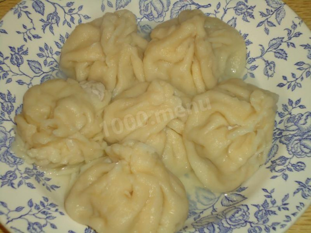 Khinkali dough with meat