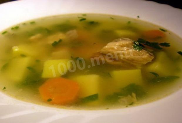 Salmon soup with tomatoes