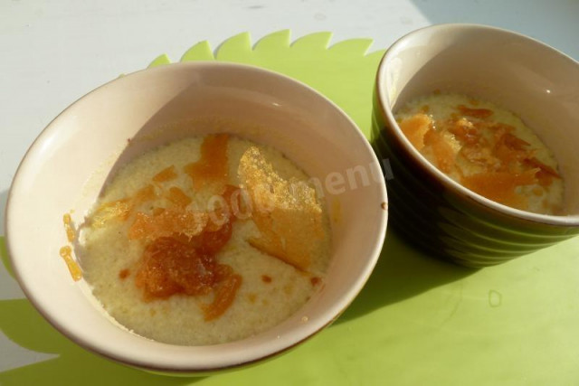 French dessert Creme brulee with cinnamon