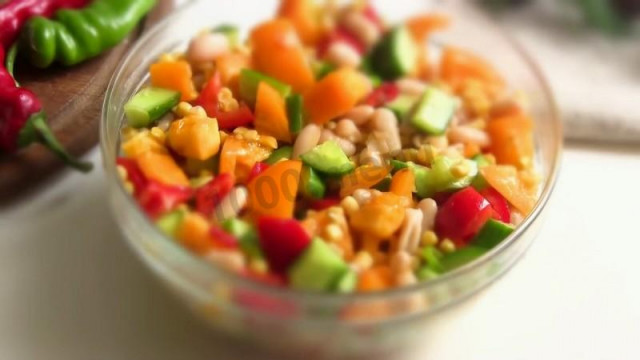 Spicy corn salad without mayonnaise and eggs