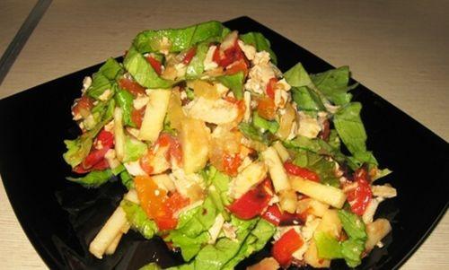 Salad with Dor Blue cheese without mayonnaise