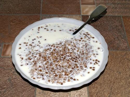 Sweet buckwheat porridge with milk classic