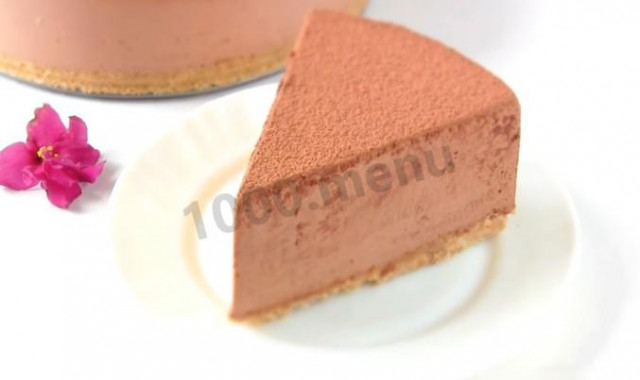 Chocolate cheesecake without baking with cottage cheese
