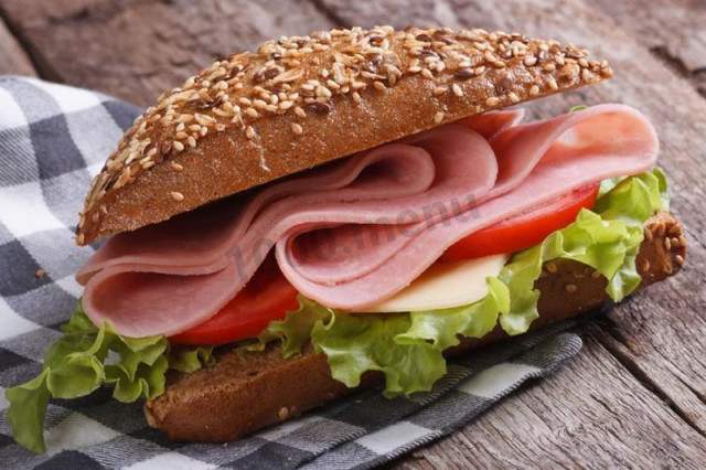 A large sandwich for a snack