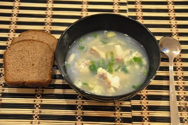 Seaweed fish soup with egg