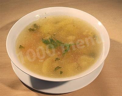 Potato soup in South Bohemian style