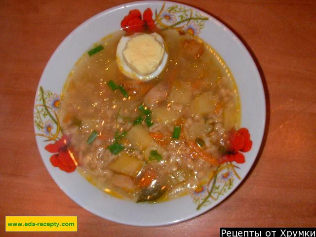 Krupnik - soup with potatoes and millet