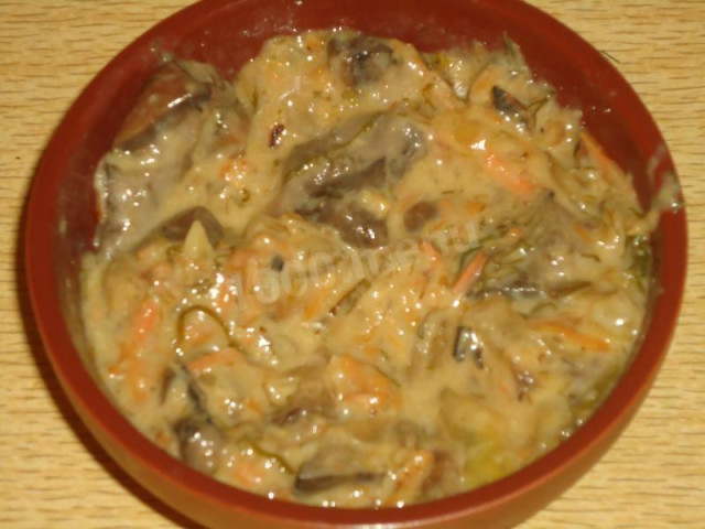 Mushroom julienne soup