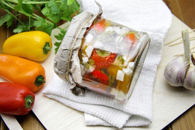 Fried bell pepper for winter