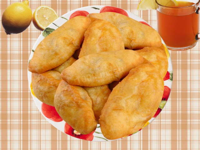 Fried pies with potatoes on sour dough
